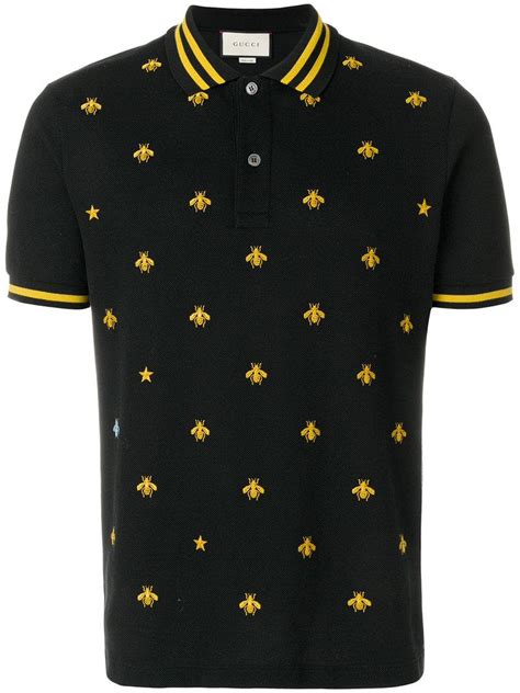 gucci polo tshirt men|gucci bee embroidered polo shirt.